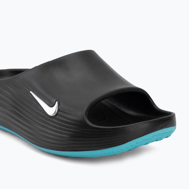 Pánské nazouváky Nike ReactX Rejuven8 black/gamma blue/metallic silver 7