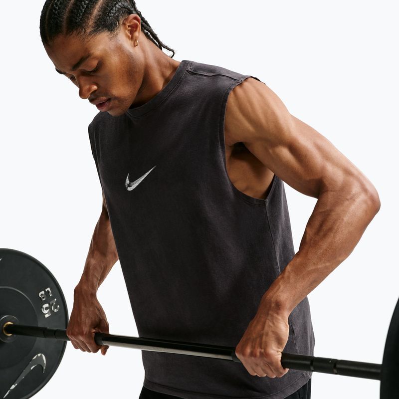 Pánské tréninkové tričko Nike Sleeveless T-Shirt black/white 5