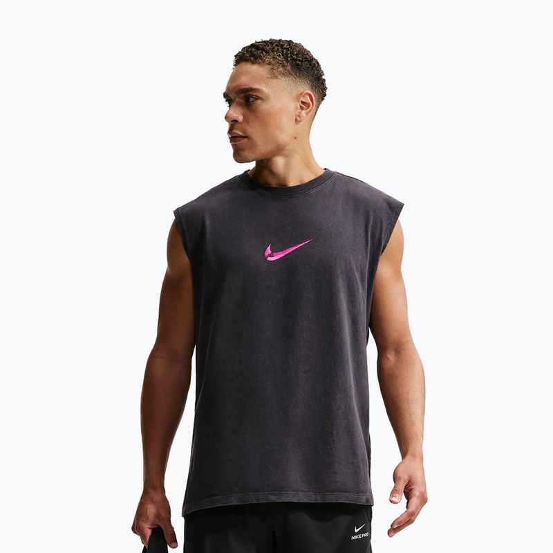 Pánské tréninkové tričko Nike Sleeveless T-Shirt black/hyper pink