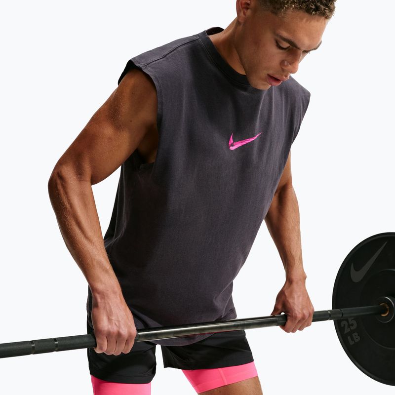 Pánské tréninkové tričko Nike Sleeveless T-Shirt black/hyper pink 4