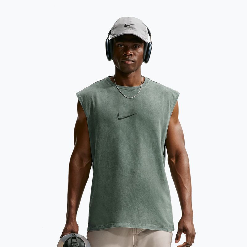 Pánské tréninkové tričko Nike Sleeveless T-Shirt camo green/light army