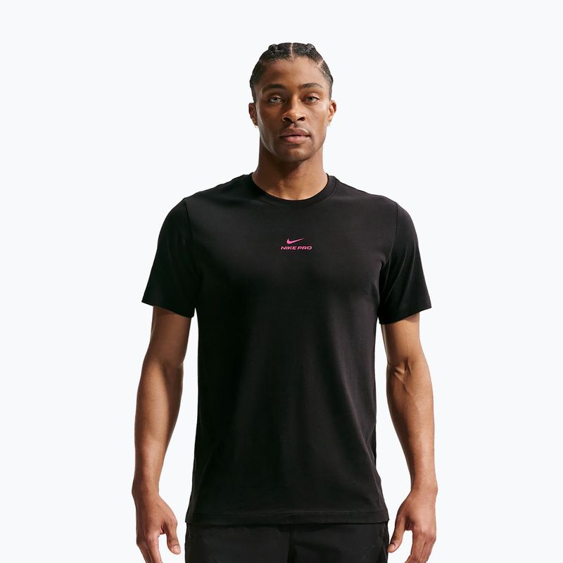 Pánské tréninkové tričko Nike Pro black/hyper pink