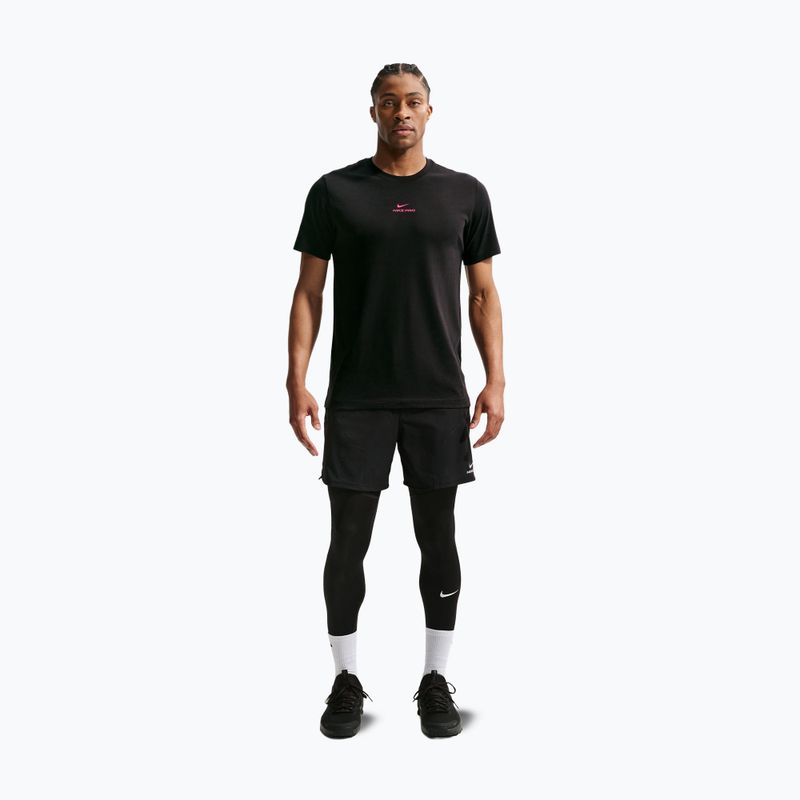 Pánské tréninkové tričko Nike Pro black/hyper pink 7