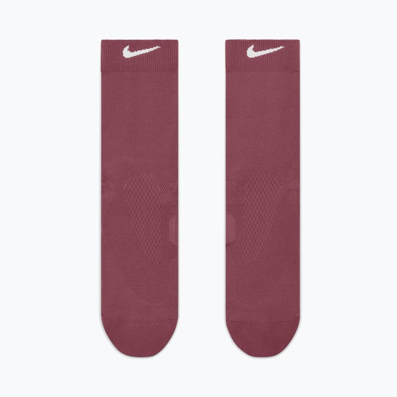 Ponožky Nike Run Midweight Crew pink smoke/pink rise/white 2