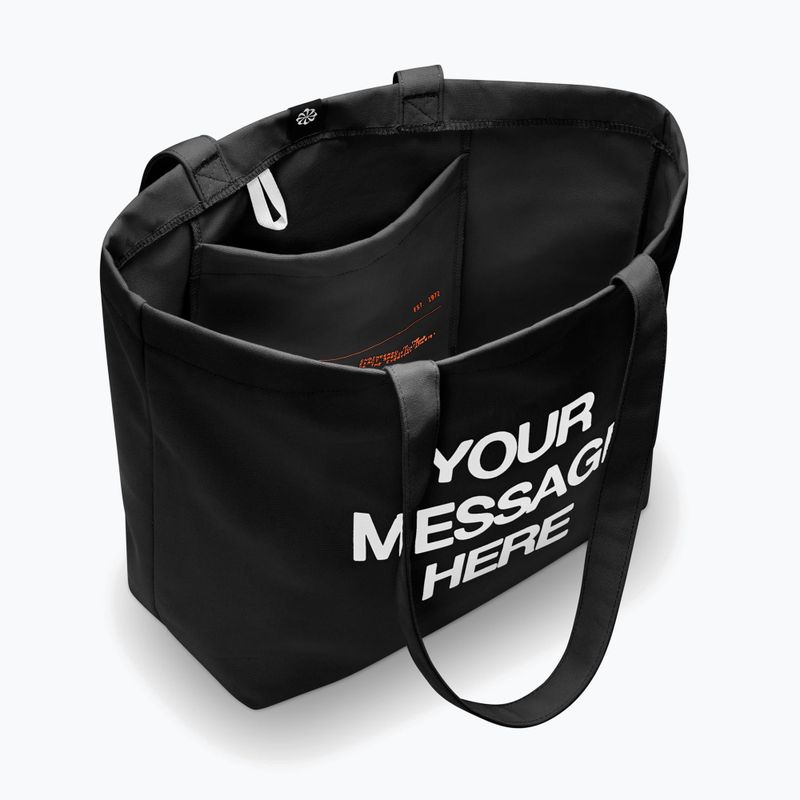 Taška Nike Heritage "Your Message Here" Tote 22 l black/white/safety orange 4