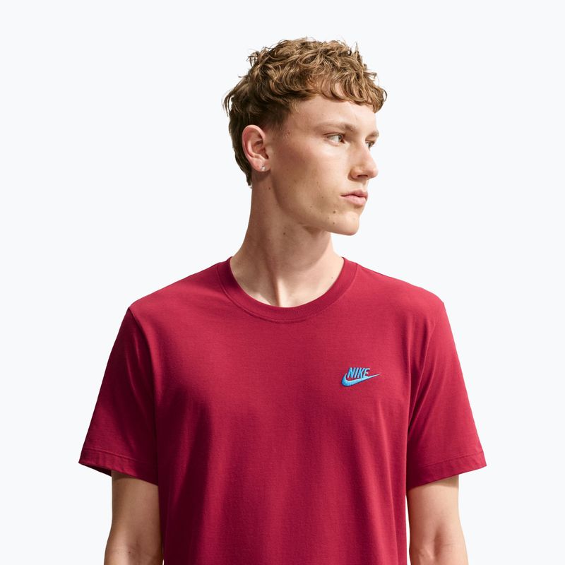 Pánské tričko na lezení Nike Sportswear Club tough red/football blue 5