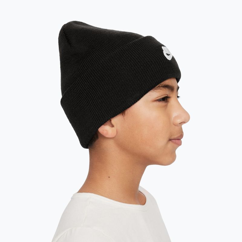 Dětská zimní čepice Nike Peak black heather/white 3