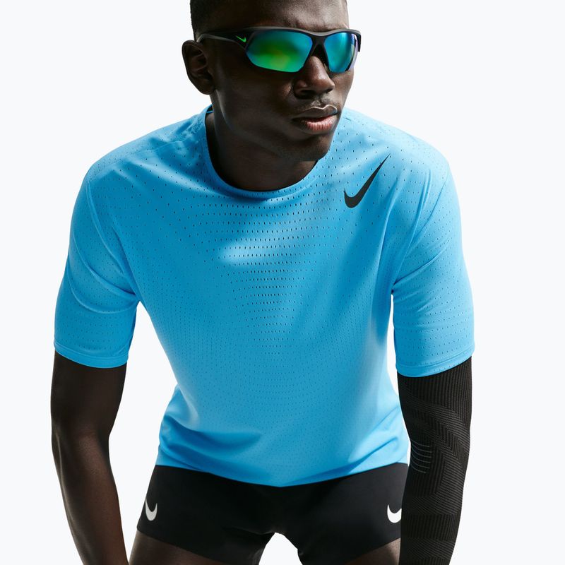 Pánské běžecké tričko Nike AeroSwift light current blue/black 4