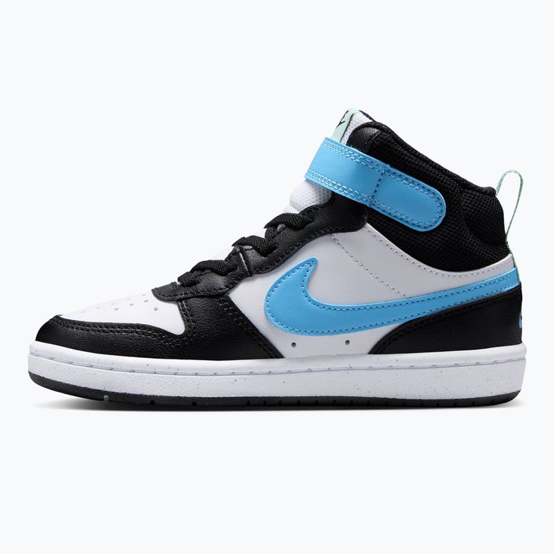Dětské boty do vody Nike Court Borough Mid 2 white/black/arctic green/football blue 2