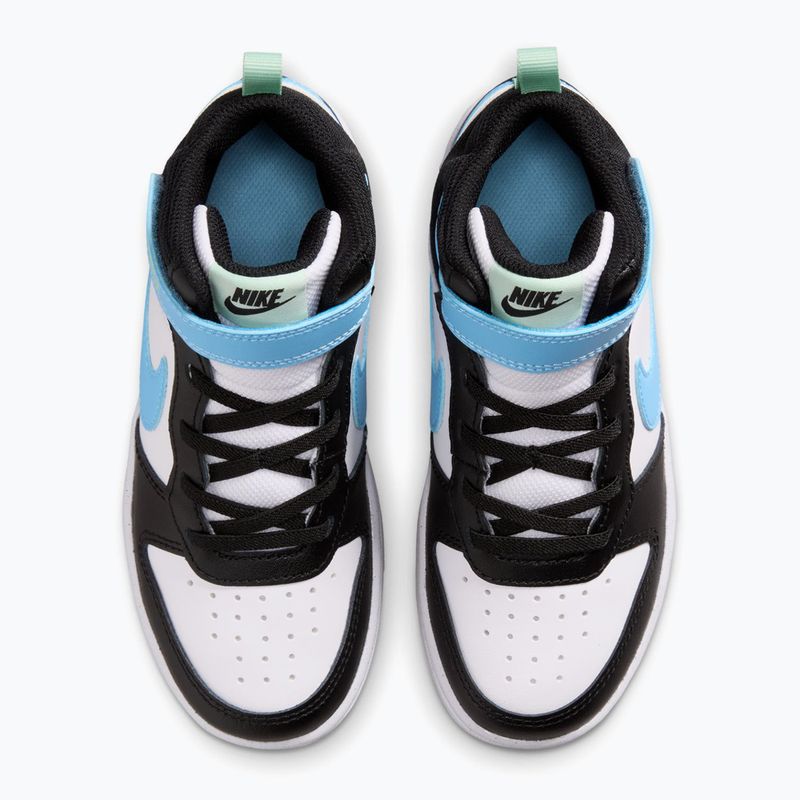 Dětské boty do vody Nike Court Borough Mid 2 white/black/arctic green/football blue 4