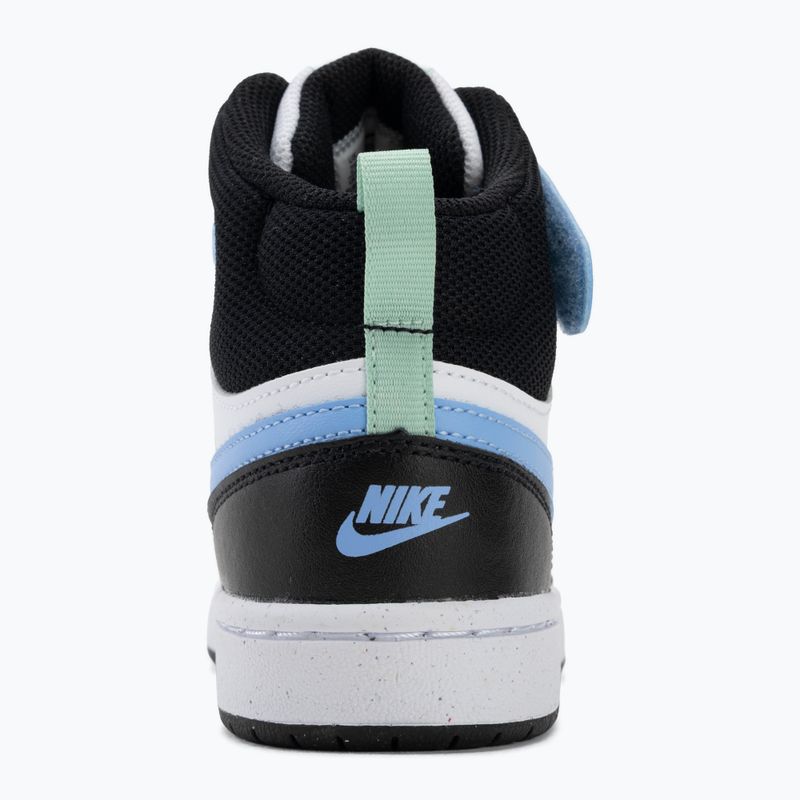 Dětské boty do vody Nike Court Borough Mid 2 white/black/arctic green/football blue 6
