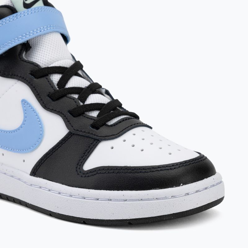 Dětské boty do vody Nike Court Borough Mid 2 white/black/arctic green/football blue 7