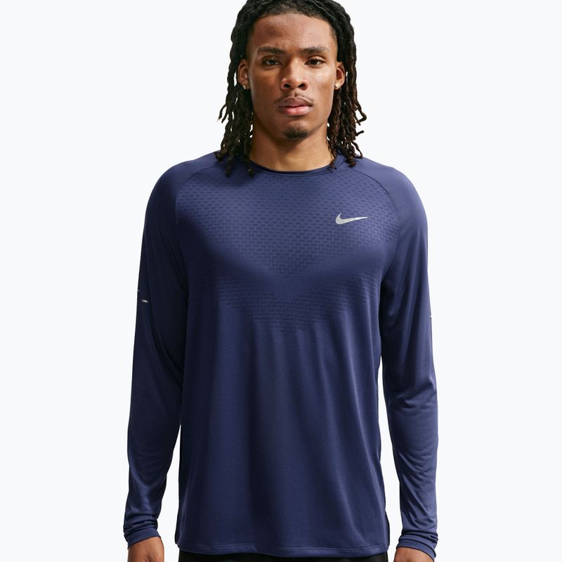 Pánské běžecké tričko Longsleeve Nike Stride Dri-Fit ADV Midnight Navy 4