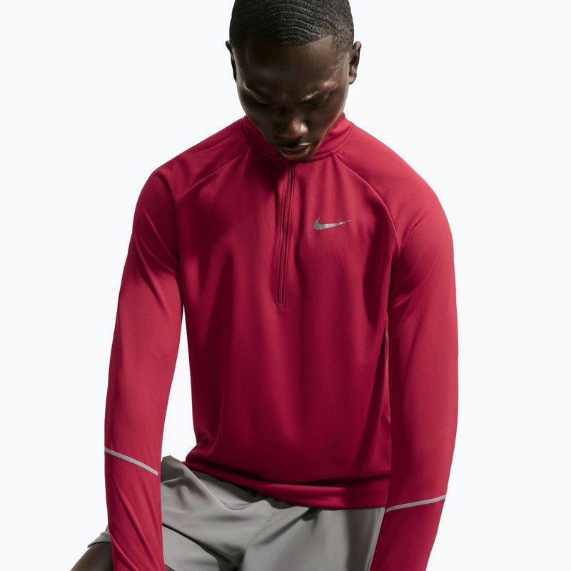 Pánská běžecká mikina Nike Miler Dri-Fit UV 1/2 Zip tough red 4