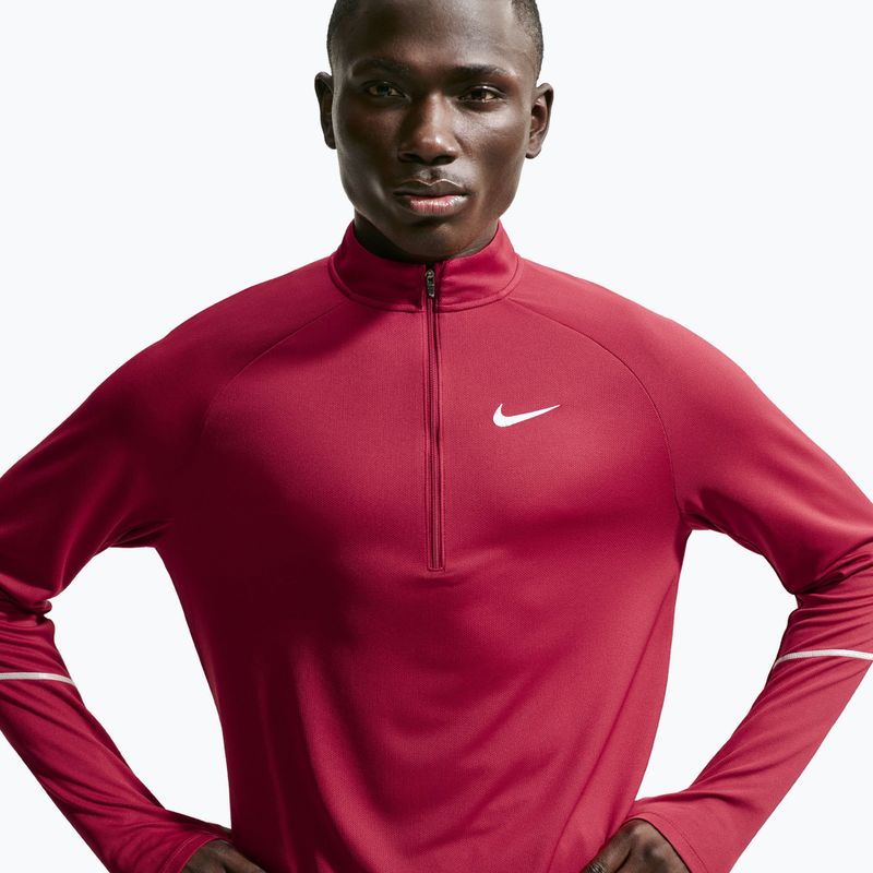 Pánská běžecká mikina Nike Miler Dri-Fit UV 1/2 Zip tough red 5