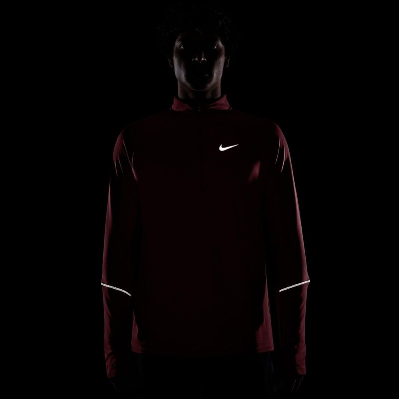 Pánská běžecká mikina Nike Miler Dri-Fit UV 1/2 Zip tough red 7
