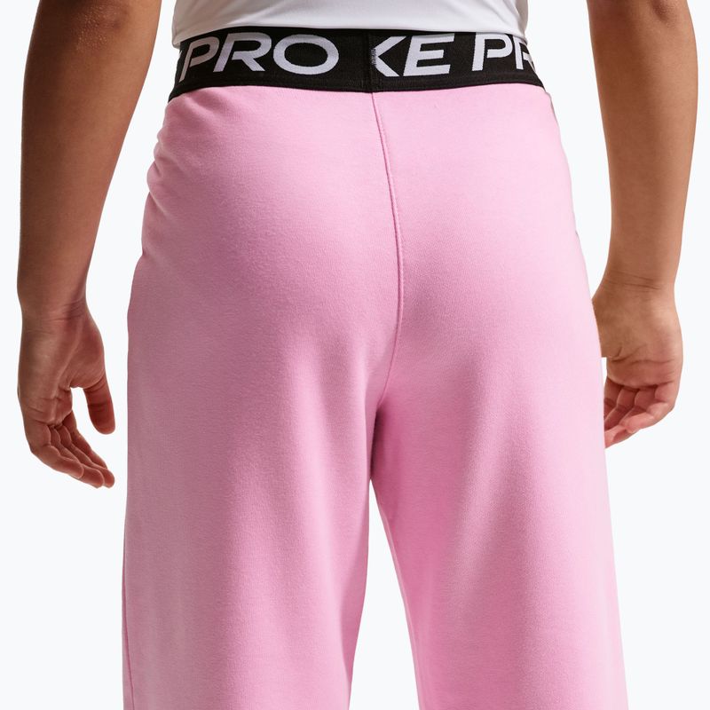 Dětské kalhoty Nike Pro Fleece pink rise/pink rise/black/white 4