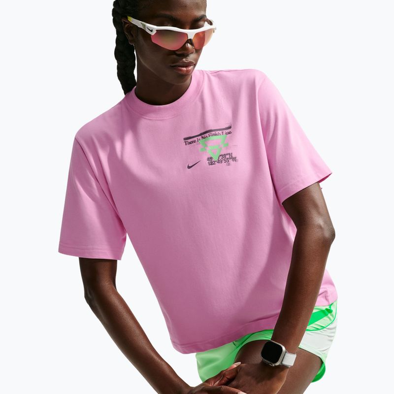 Dámské běžecké tričko Nike Swift Dri-Fit pink rise/illusion green 4