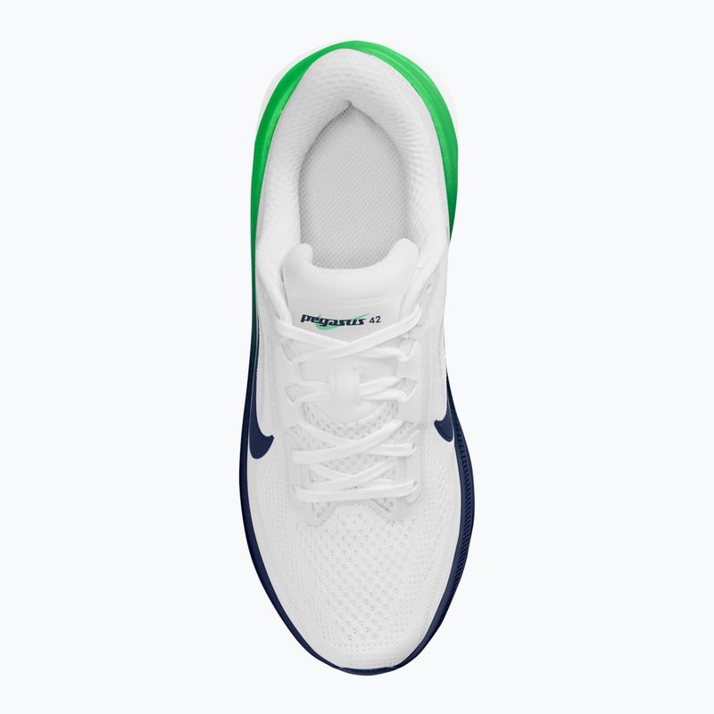 Běžecké boty Nike Pegasus 42 bílá/zelená jiskra/nocní námořnická 11