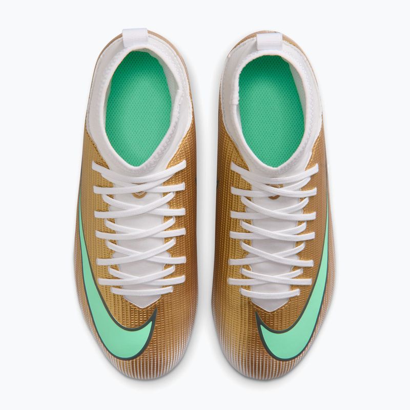 Dětské kopačáky Nike Jr. Mercurial Superfly 11 Club "Kylian Mbappé" metallic gold/green glow 4