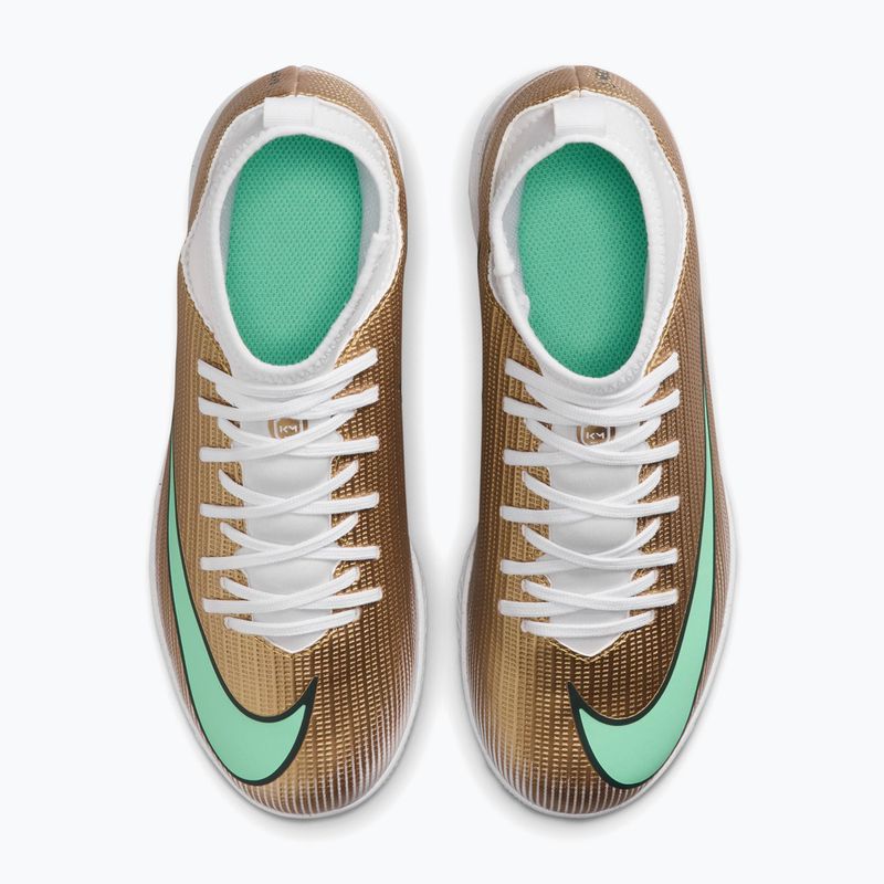 Dětské kopačáky Nike Jr. Mercurial Superfly 11 Club "Kylian Mbappé" metallic gold/green glow 4