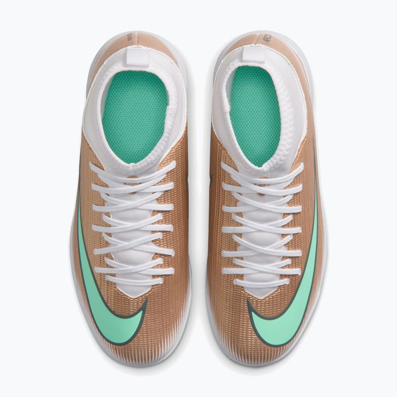 Dětské kopačáky Nike Jr. Mercurial Superfly 11 Club "Kylian Mbappé" metallic gold/green glow 4