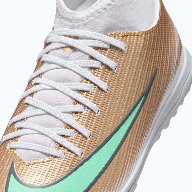 Dětské kopačáky Nike Jr. Mercurial Superfly 11 Club "Kylian Mbappé" metallic gold/green glow 5
