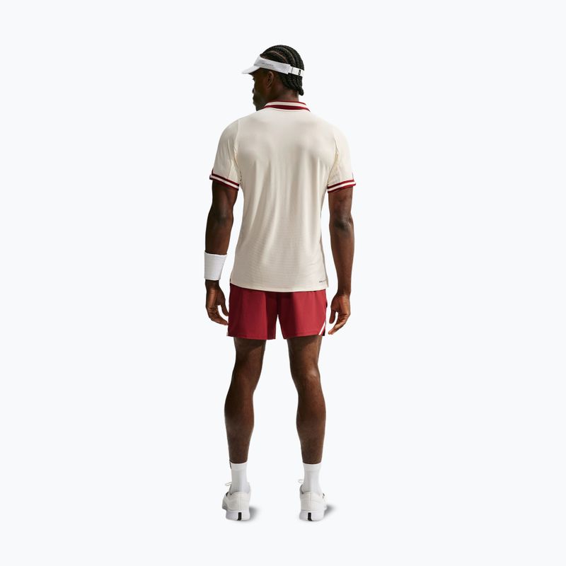 Polo tričko Nike Court Slam Aero-Fit Pale Ivory/Team Red 3