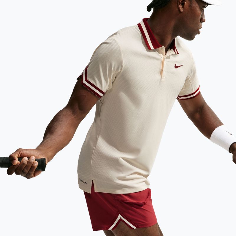 Polo tričko Nike Court Slam Aero-Fit Pale Ivory/Team Red 4