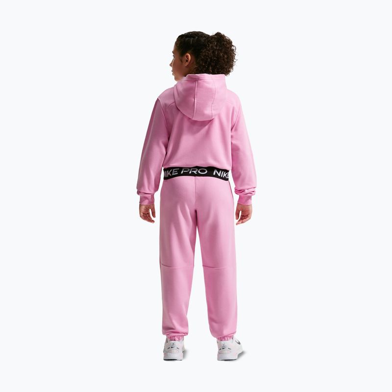 Dětská mikina Nike Pro Fleece pink rise/pink rise/black/white 2