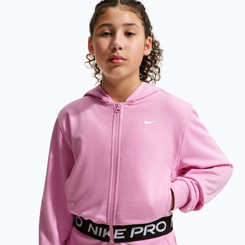 Dětská mikina Nike Pro Fleece pink rise/pink rise/black/white 3