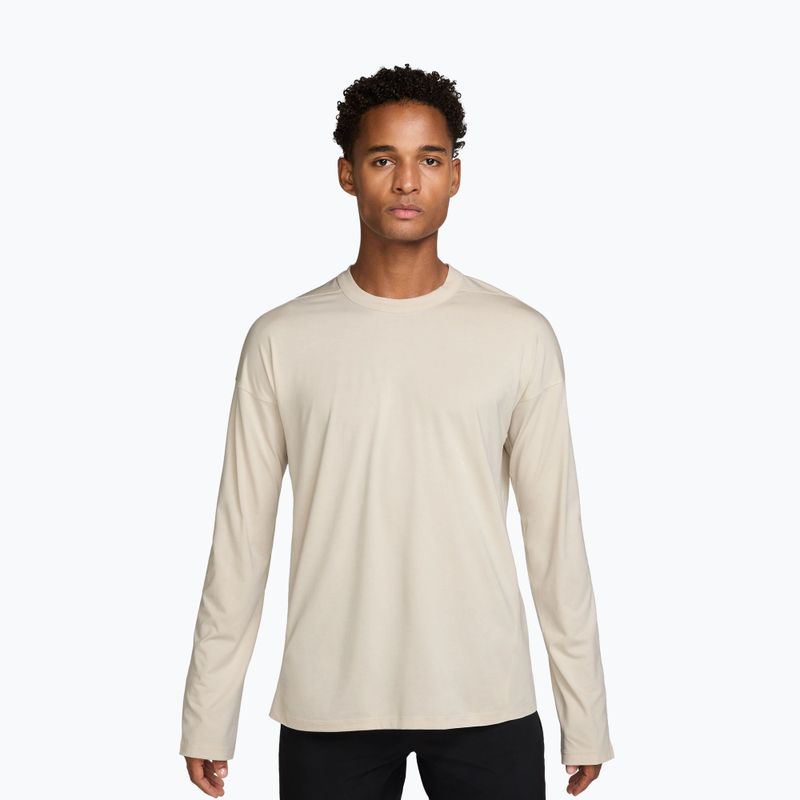 Pánské tričko Longsleeve Nike 24.7 ImpossiblySoft Light light orewood brown/sail/light iron ore