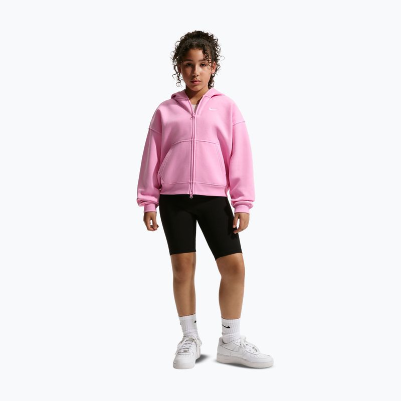 Dětská mikina Nike Sportswear Studio Fleece pink rise/white 2