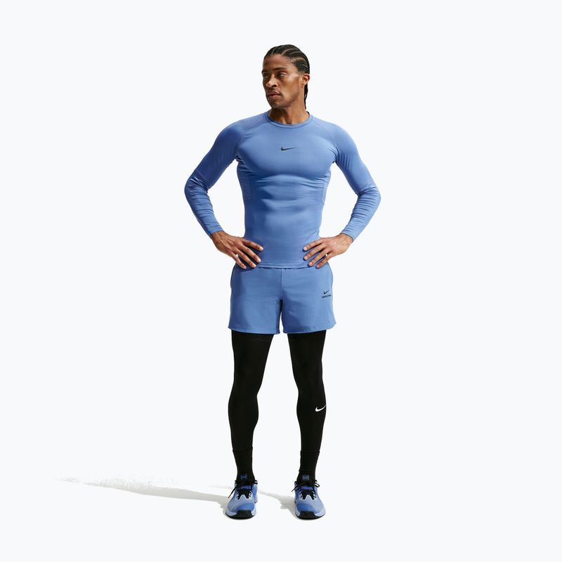 Pánské tréninkové tričko Longsleeve Nike Pro indigo storm/black 2