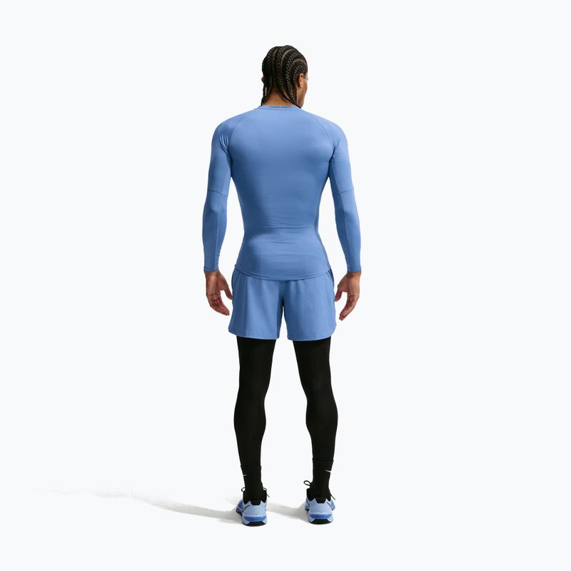 Pánské tréninkové tričko Longsleeve Nike Pro indigo storm/black 3