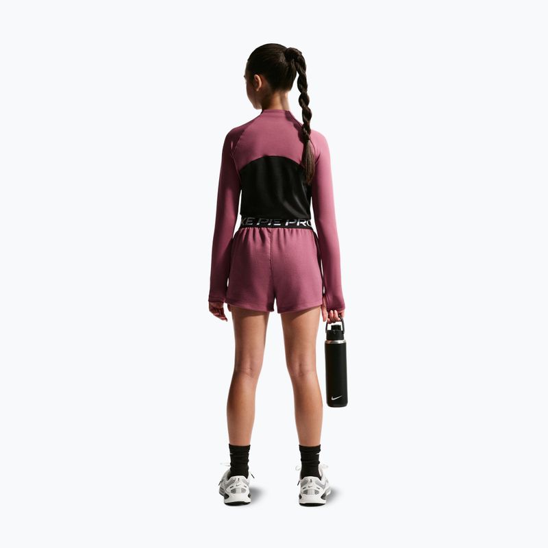 Dětské šortky Nike Pro Fleece pink smoke/pink smoke/black/white 3