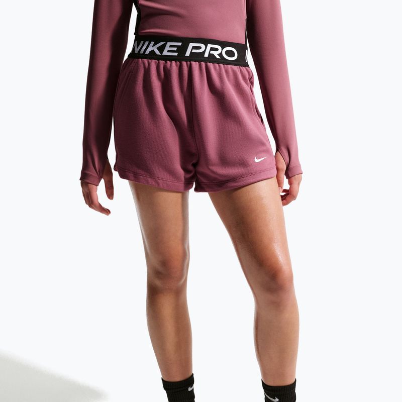 Dětské šortky Nike Pro Fleece pink smoke/pink smoke/black/white 4