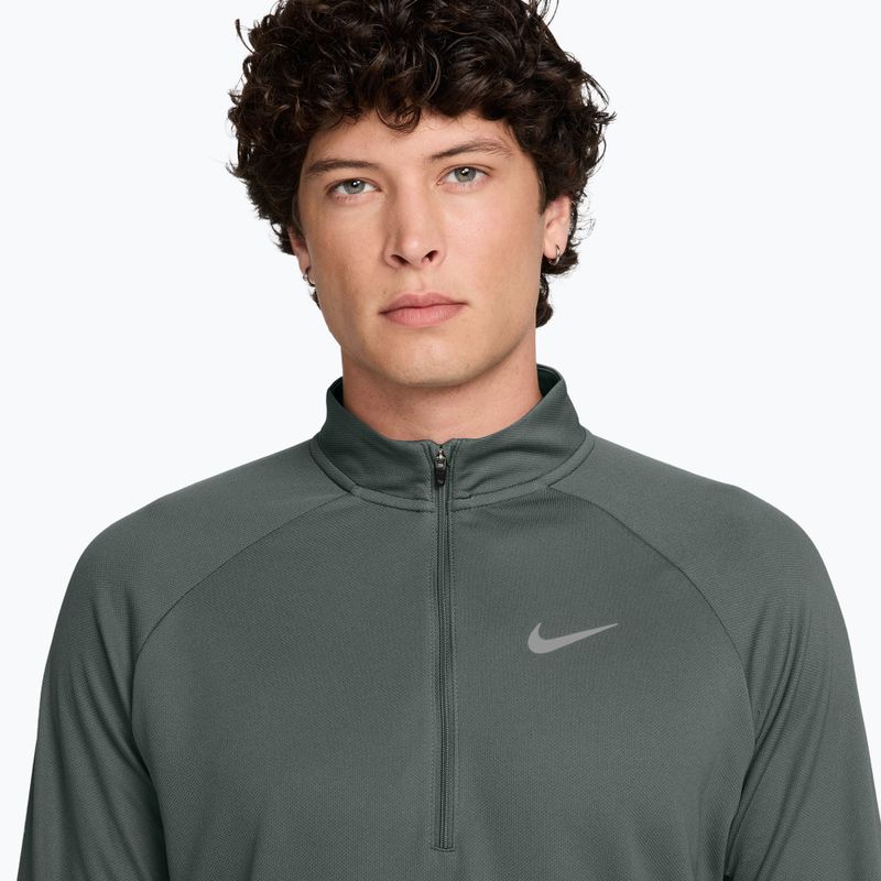 Pánská běžecká mikina Nike Miler Dri-Fit UV 1/2 Zip camo green 3