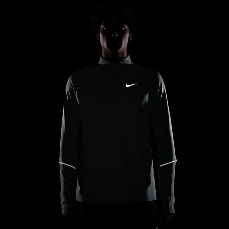 Pánská běžecká mikina Nike Miler Dri-Fit UV 1/2 Zip camo green 4