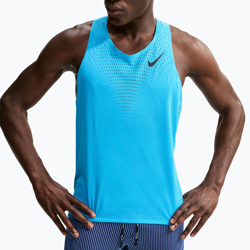 Pánské běžecké tričko Nike AeroSwift light current blue/black 4