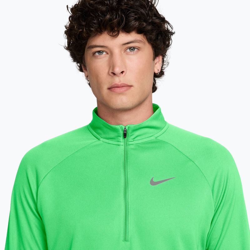 Pánská běžecká mikina Nike Miler Dri-Fit UV 1/2 Zip illusion green 3