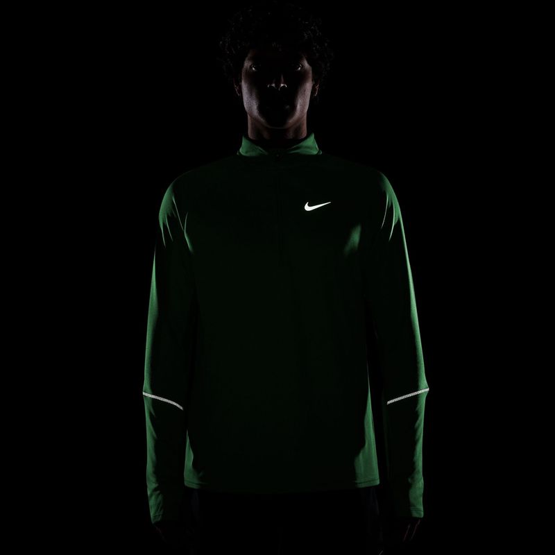 Pánská běžecká mikina Nike Miler Dri-Fit UV 1/2 Zip illusion green 4