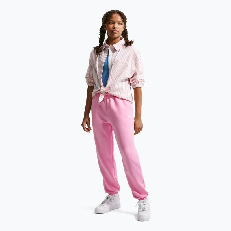 Dětské kalhoty Nike Sportswear Studio Fleece pink rise/white 2