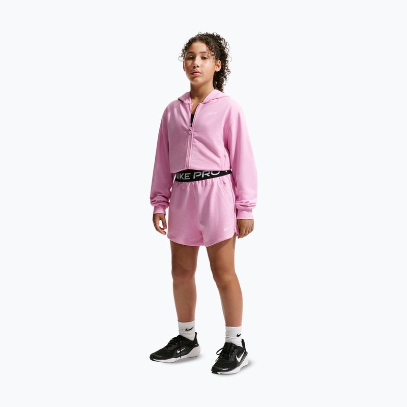 Dětské šortky Nike Pro Fleece pink rise/pink rise/black/white 2