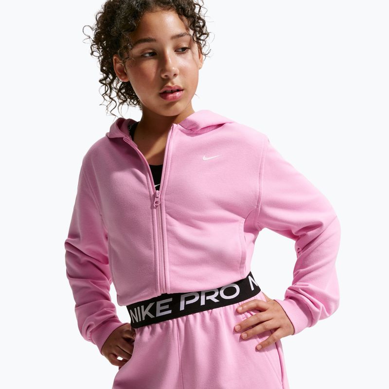 Dětské šortky Nike Pro Fleece pink rise/pink rise/black/white 4