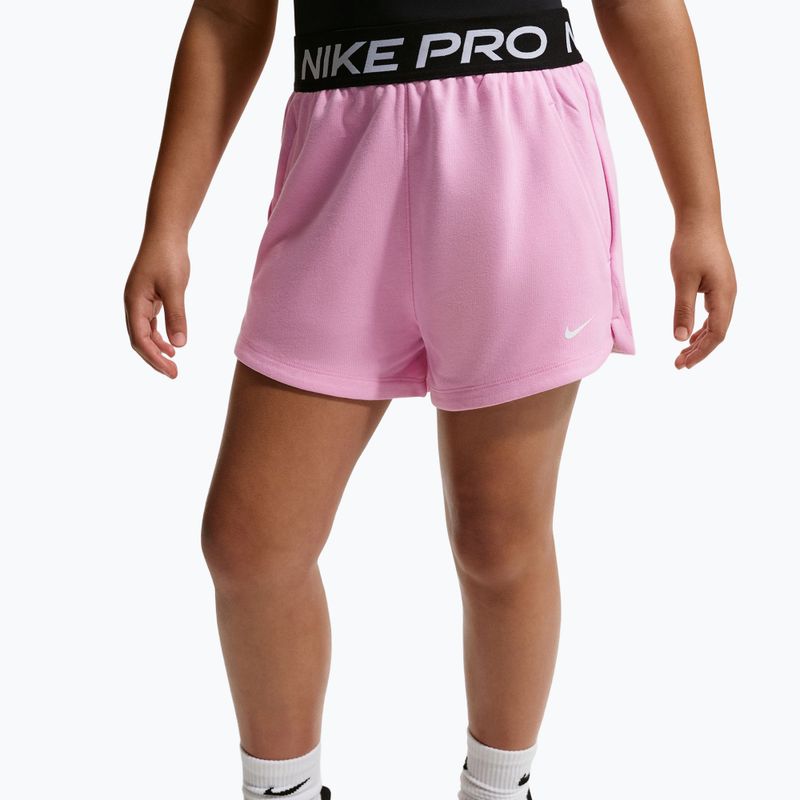 Dětské šortky Nike Pro Fleece pink rise/pink rise/black/white 5