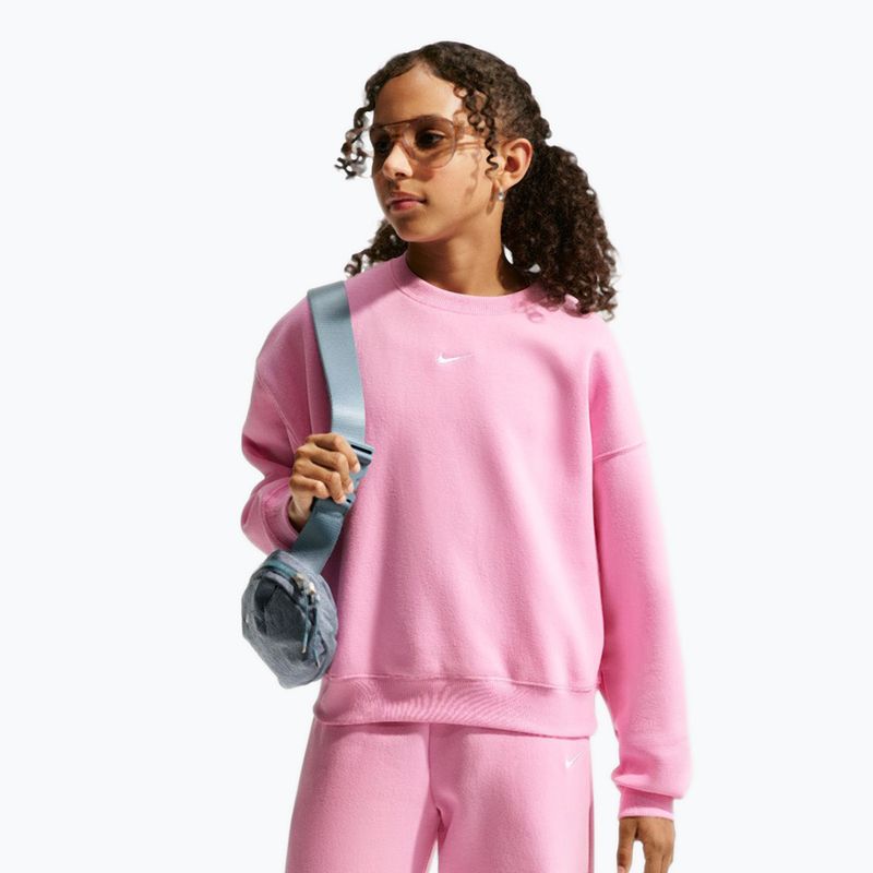 Dětská mikina Nike Sportswear Studio pink rise/white