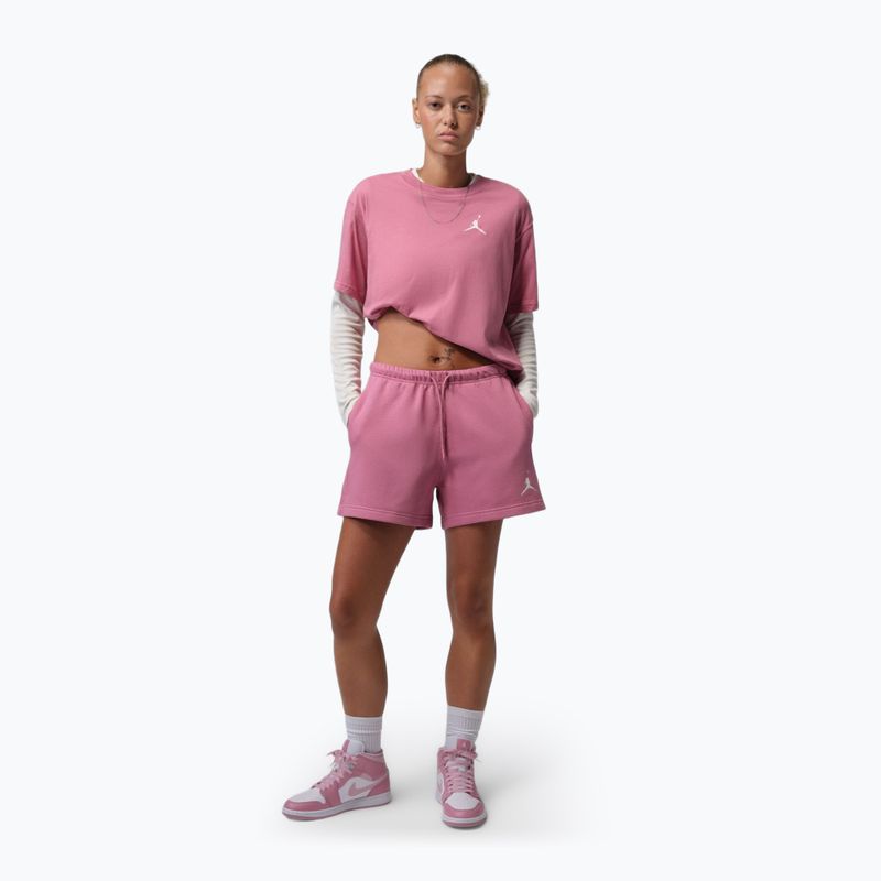 Dámské šortky Jordan Fleece desert berry/white 2