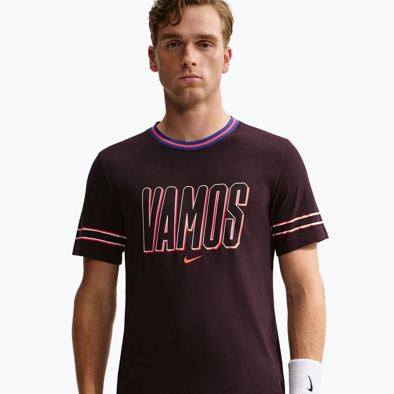 Pánské tričko na lezení Nike Court Dri-FIT Cotton burgundy ash 4
