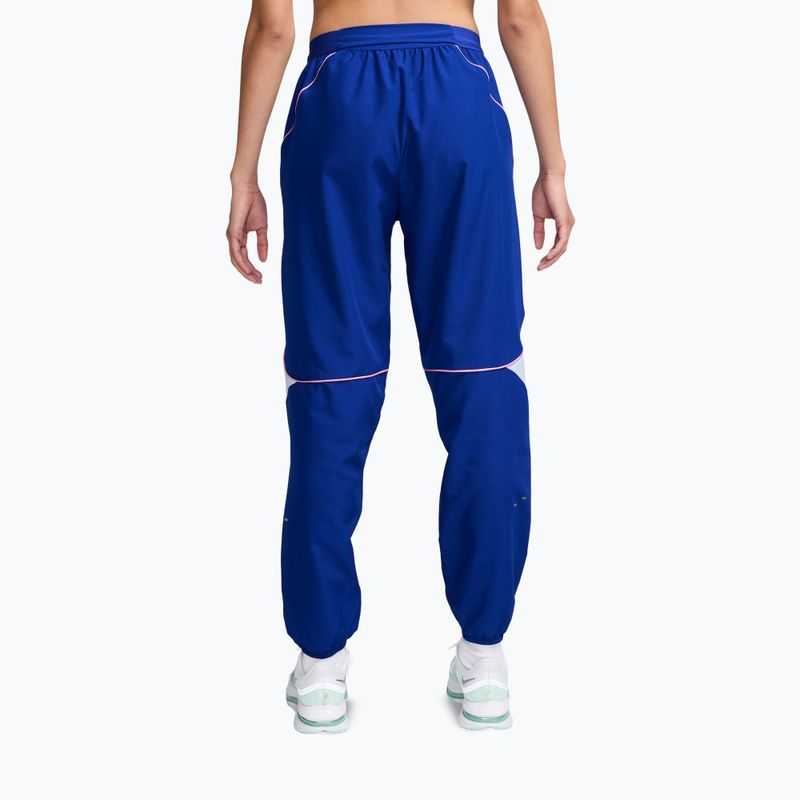 Dámské kalhoty Nike Swoosh Dri-Fit old royal/football grey/pink rise 2